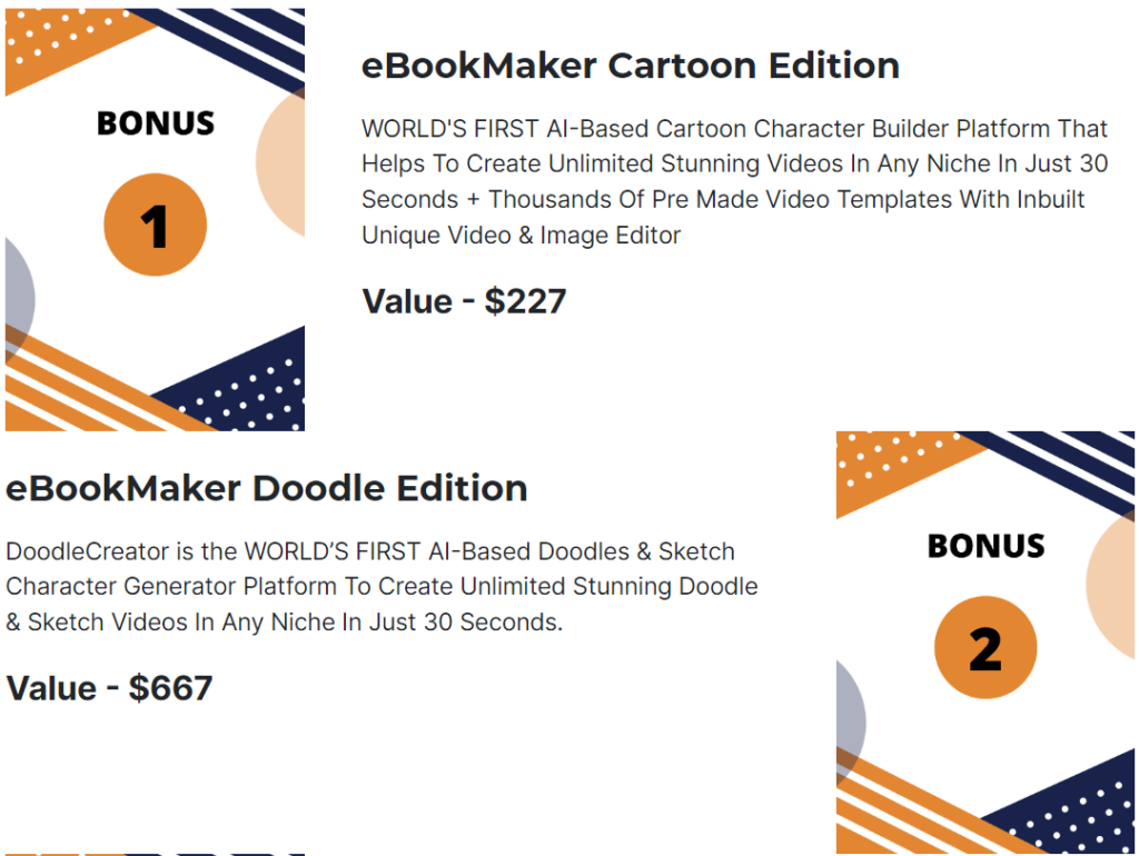 eBookMaker bonuses